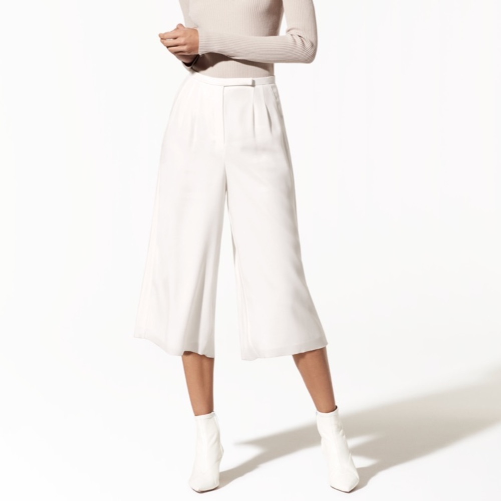 aritzia babaton lazarus culottes white